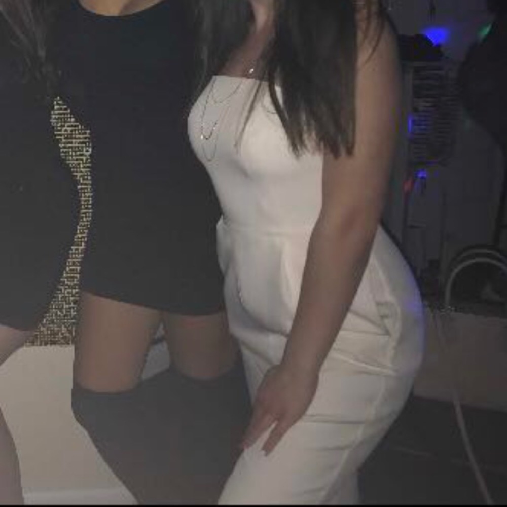 white jumpsuit
